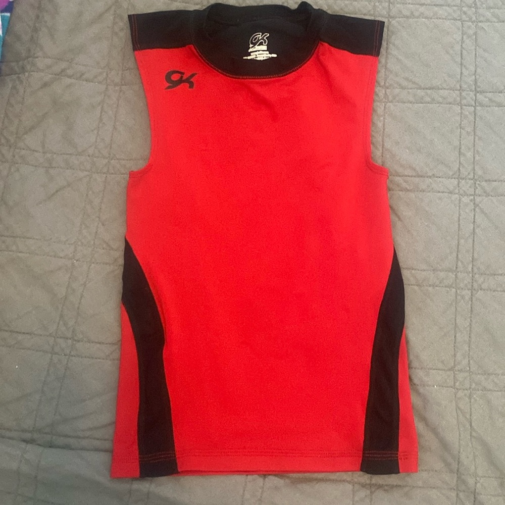 Boys GK Elite CXL Sportswear workout tank Gymnastics Tumbling Athletic Red Black